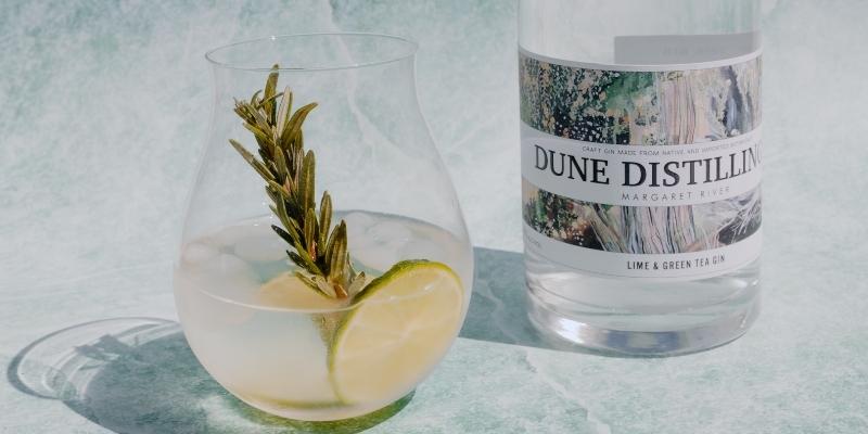 Dune Distilling Co Lime and Green Tea Gin and Tonic