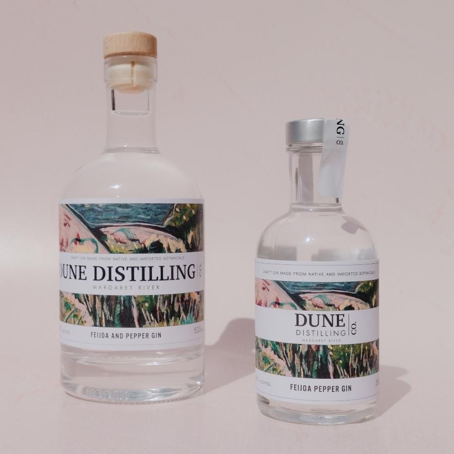 Dune Distilling Co Feijoa and Pepper craft gin made in their distillery in Margaret River Western Australia